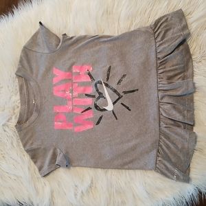 Nike 'Play With 💗' T-Shirt, Girls Size 6